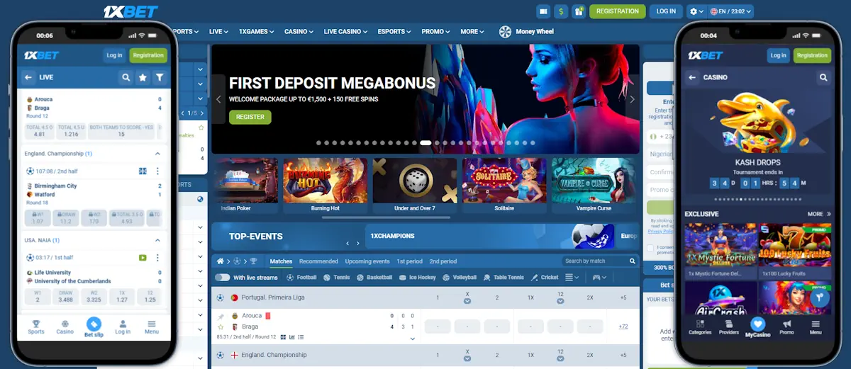 1xBet Sportsbook and Casino Screenshot